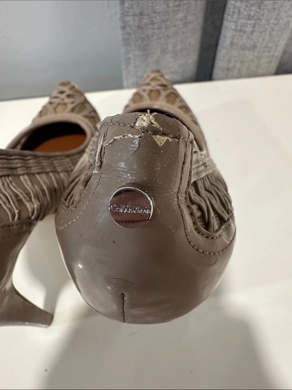 Calvin Klein Taupe women’s platform pumps. Size 6M